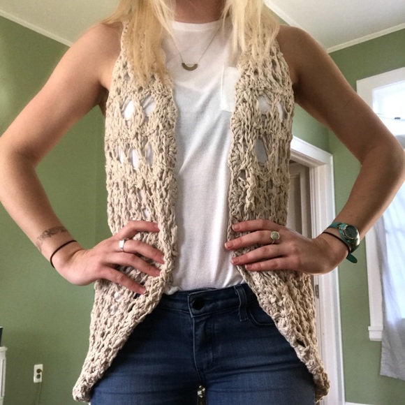 Lucky Brand bohemian crochet vest - Picture 3 of 4